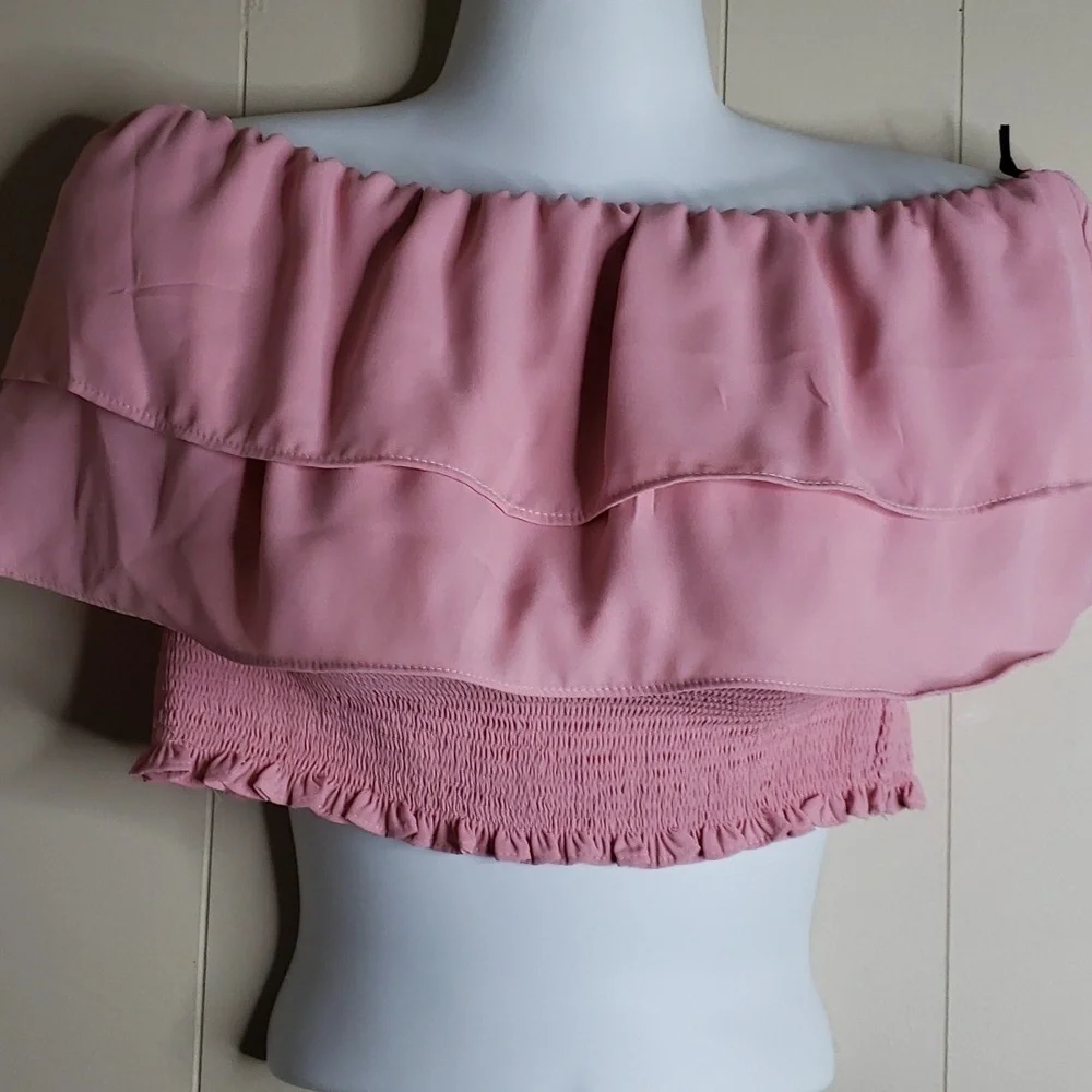 1. State Strapless Tiered Top Blush - Picture 3 of 7